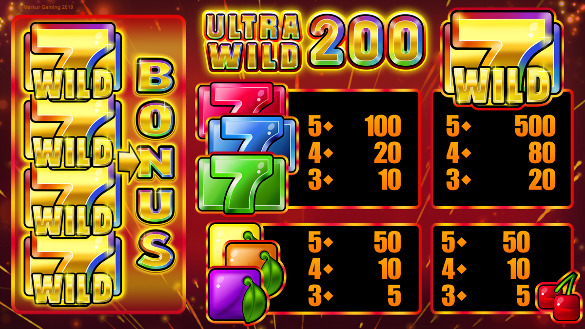UltraWild200-Paytable